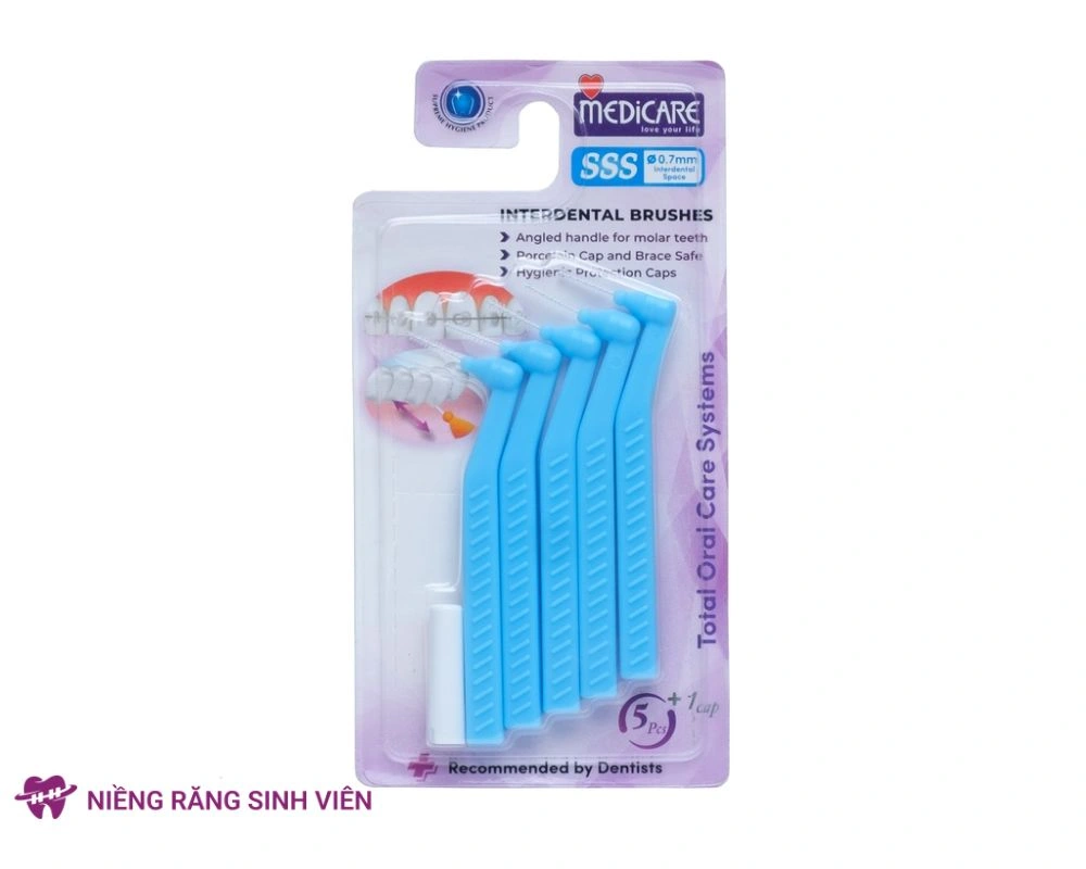 bàn chải kẽ cho người niềng răng